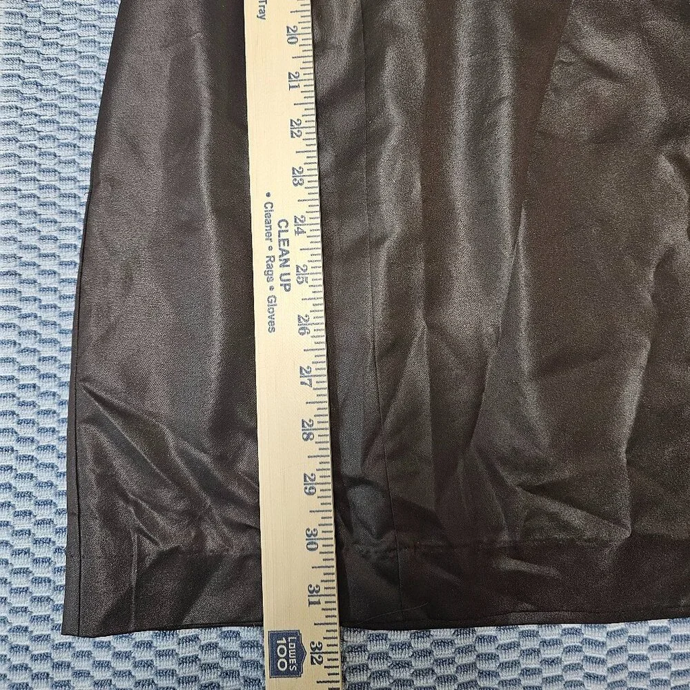 NEW Forever 21 Brown Satin One-Shoulder Leather-Look Dress – Size Medium - Picture 5 of 5